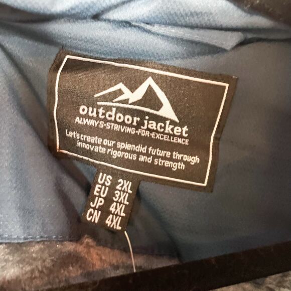 Tacvasen Colorblock Jacket Blue Gray Full Zip Waterproof Fleece Lined 2XL Men's - Picture 8 of 13